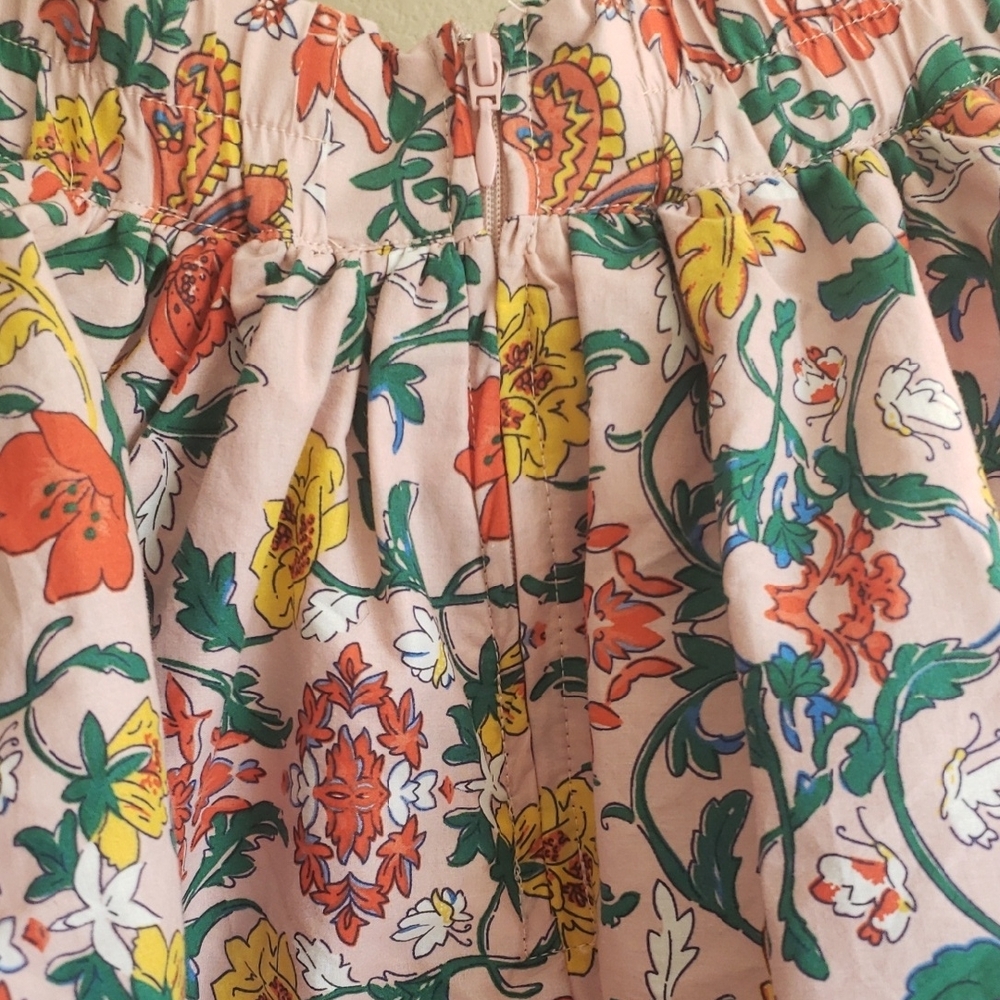 Buru Teagan Floral Print Tiered Ruffle Midi Skirt NWT SZL - Picture 4 of 10
